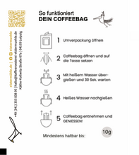 Laden Sie das Bild in den Galerie-Viewer, CoffeeBag "Käffchen?" Rückseite
